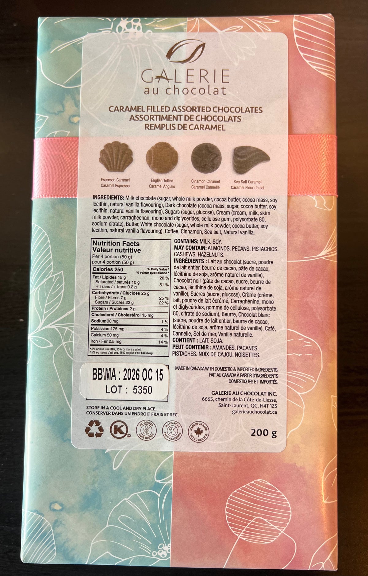 Galerie au Chocolat Caramel Filled Assorted Chocolates