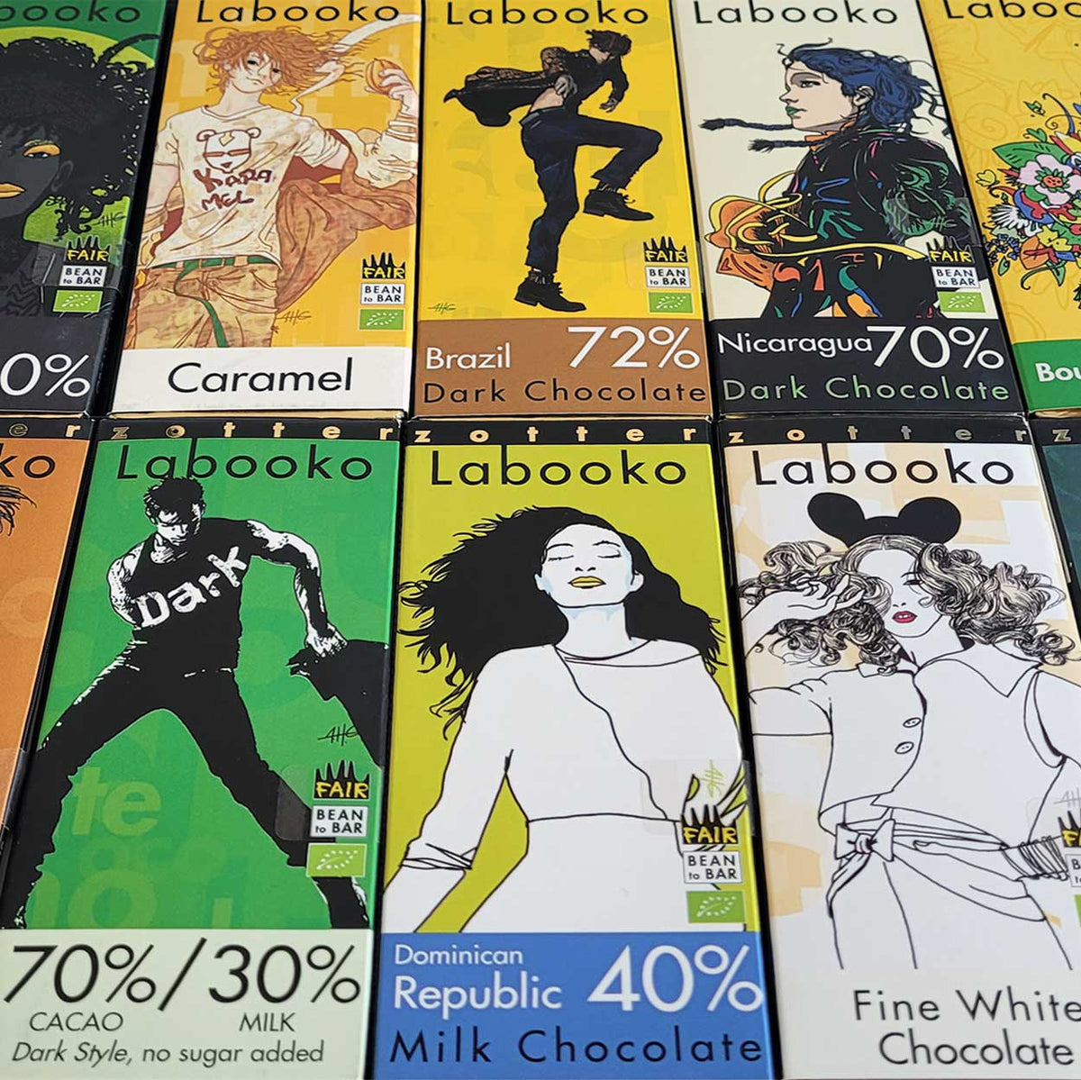 Zotter chocolate bars made in Austria and available online in Ontario, Canada