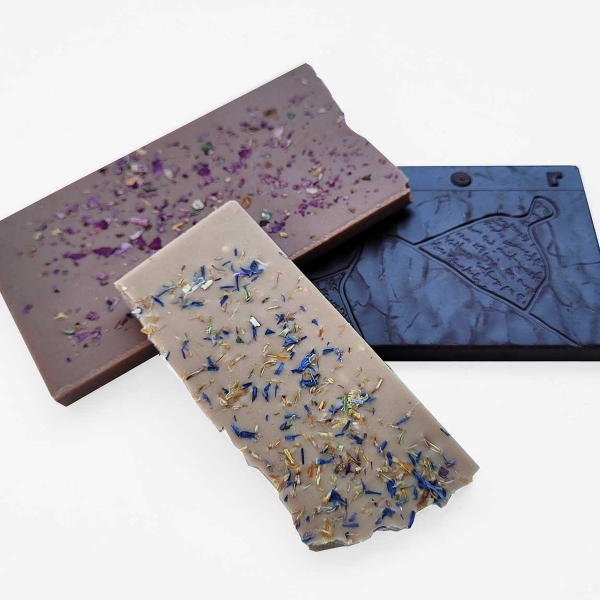 Zotter bouquet of flowers and dark chocolate bars