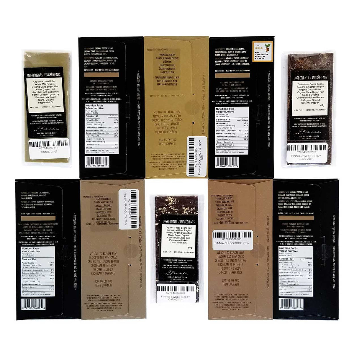 finnia canadian chocolate ingredients