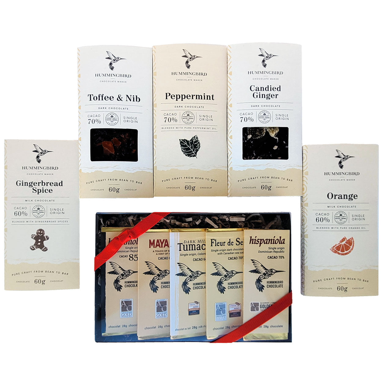 Hummingbird Holiday bars and box