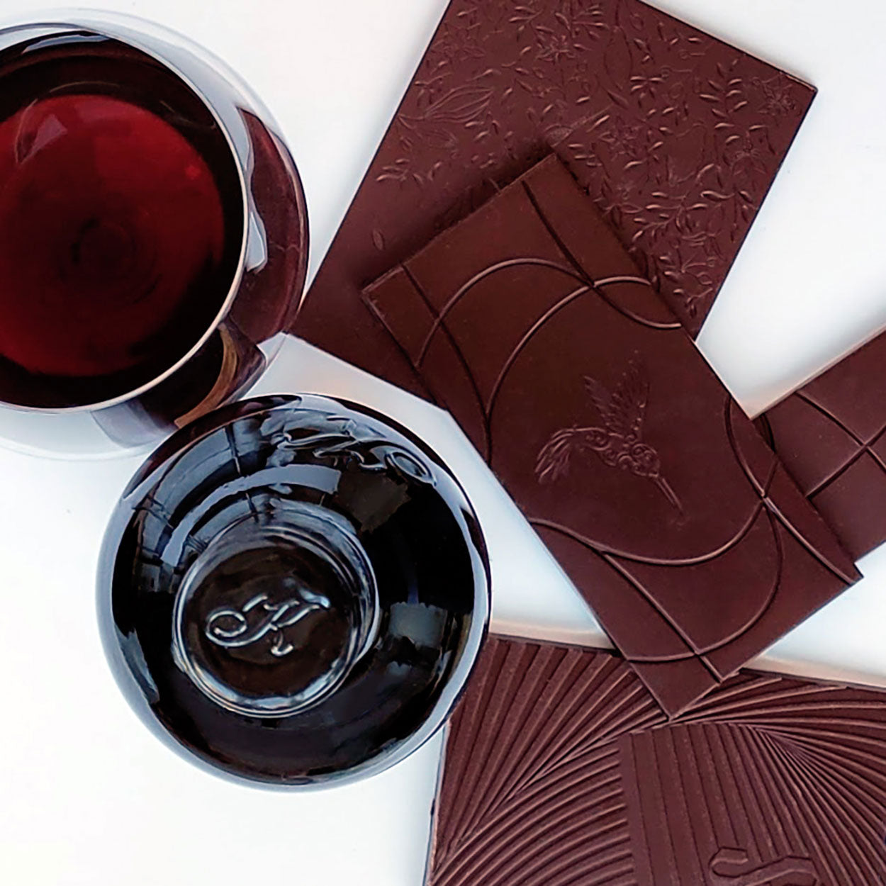 pairing 4 bean to bar chocolate bars with red wine