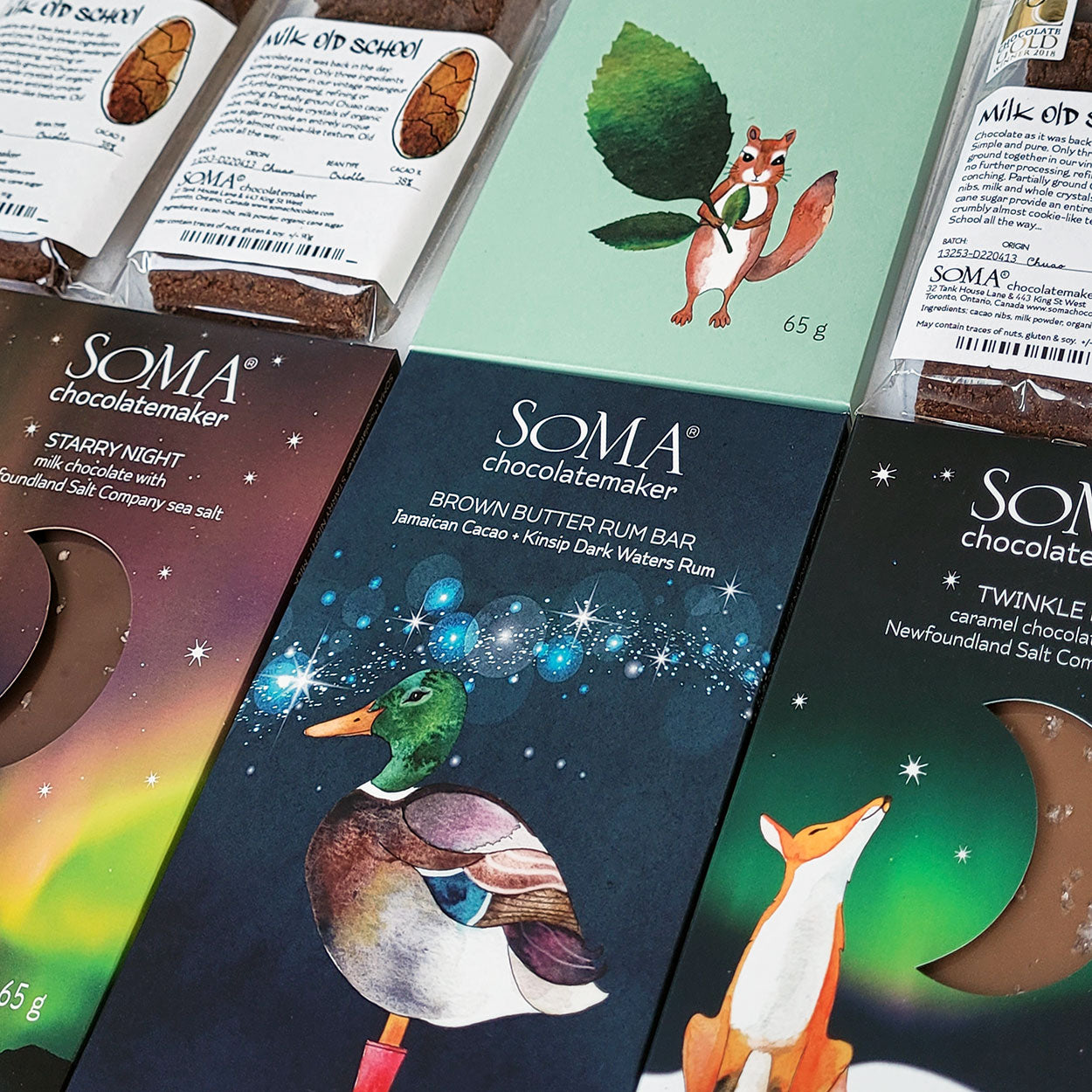 Soma milk chocolate bars at JoJo CoCo